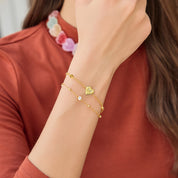 Cicy Bell Womens Gold Heart Initial M Name Bracelets