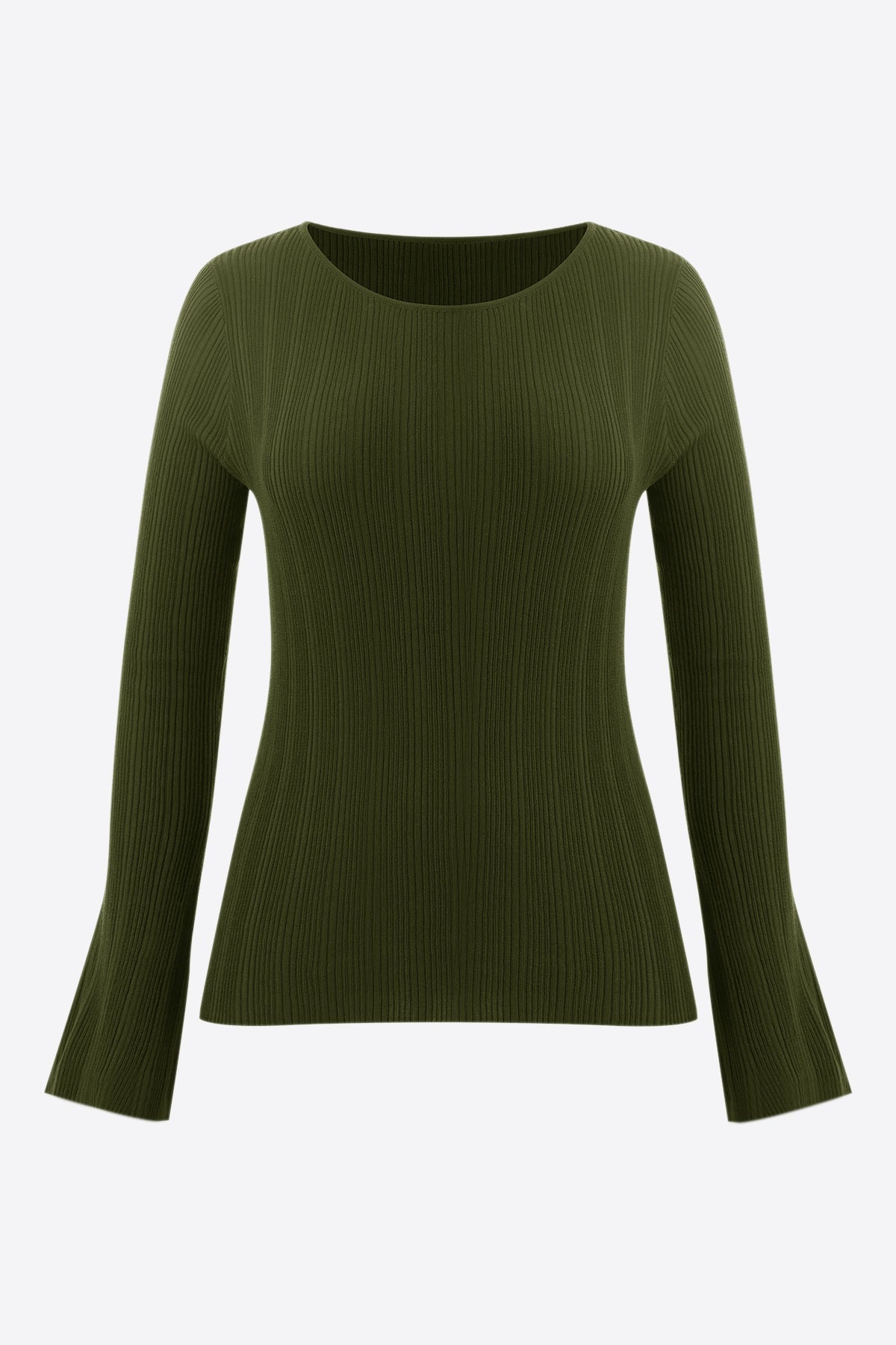 Womens Green Long Sleeve Knit Tops | CicyBell