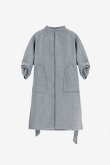 Womens Grey Long Pea Coats | CicyBell