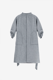Womens Grey Long Pea Coats | CicyBell