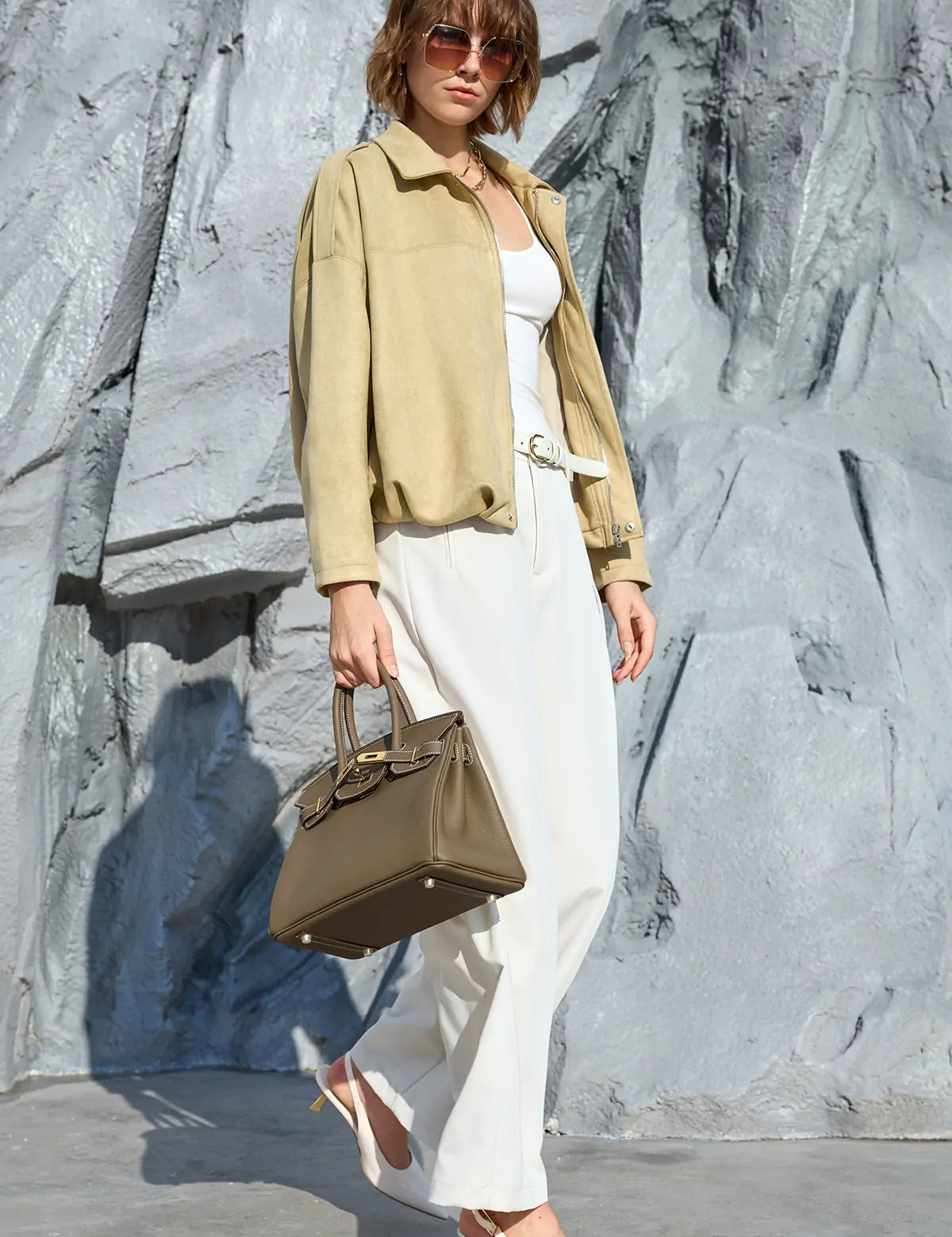 Womens Khaki Bomber Jackets 1