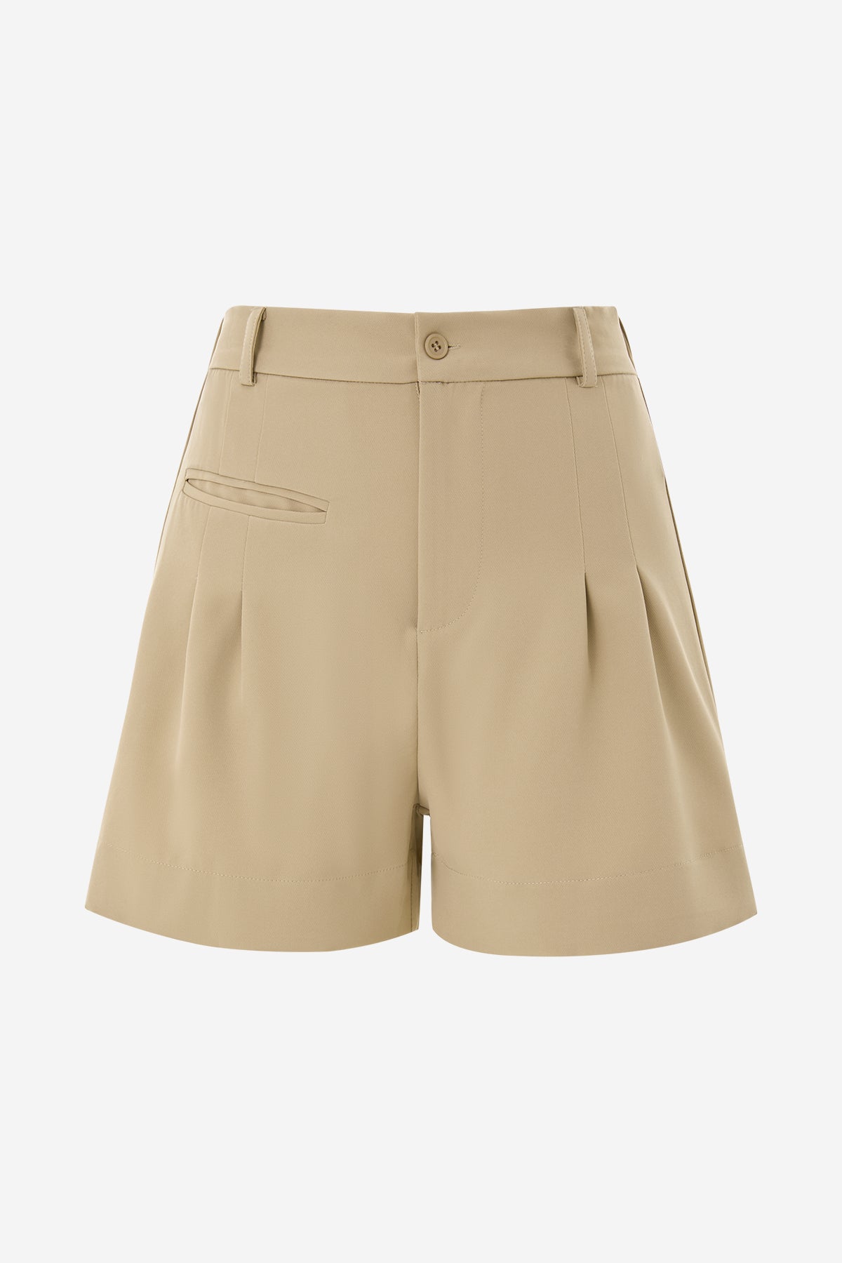 Womens Khaki Wide Leg Dressy Shorts | CicyBell
