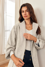 Womens Khaki Long Pea Coats 2