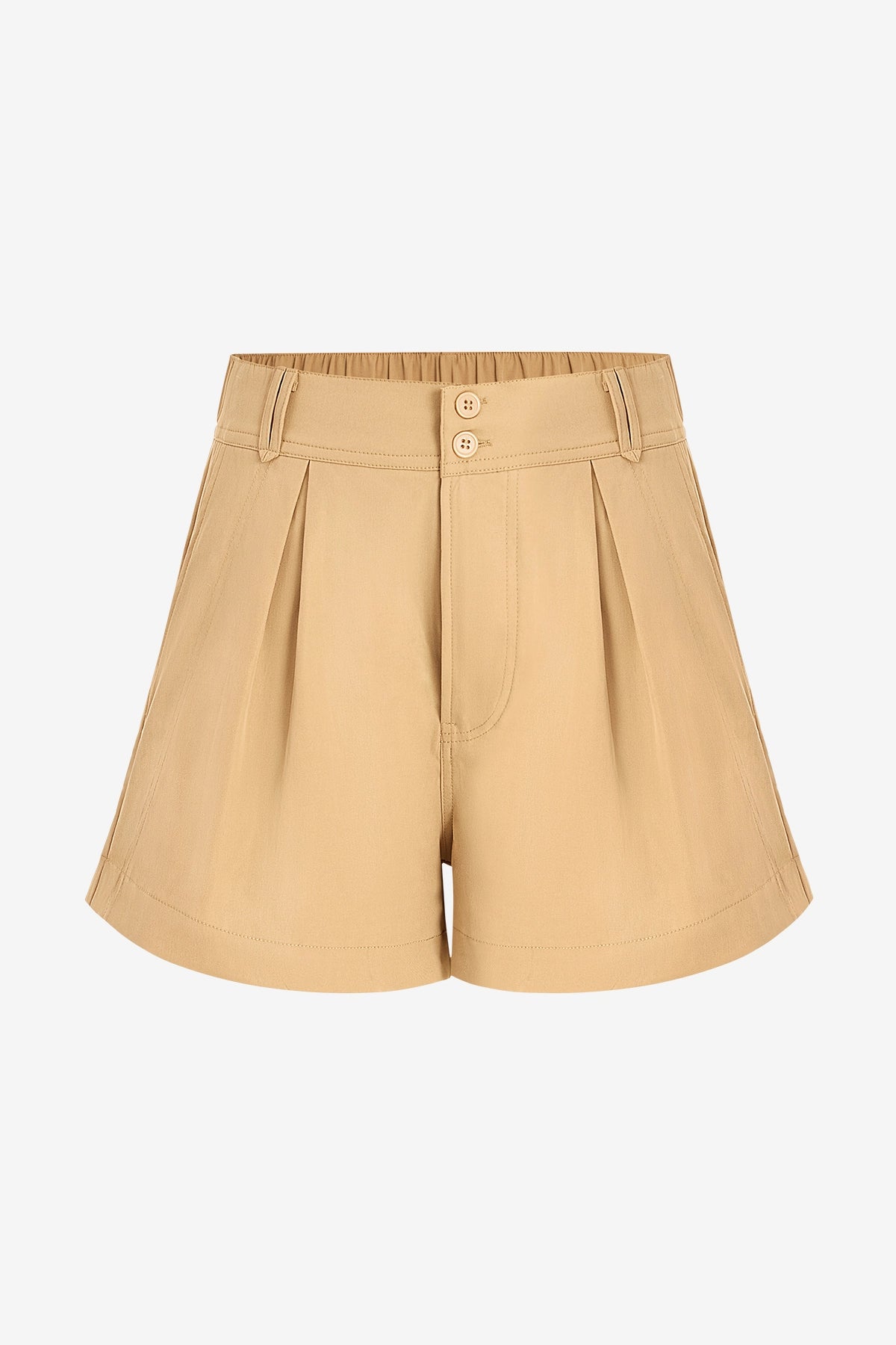 Womens Khaki High Waisted Shorts | CicyBell