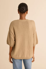 Womens Khaki Half Sleeve Sweaters | CicyBell