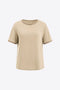 Womens Khaki Summer Crew Neck T Shirts 2