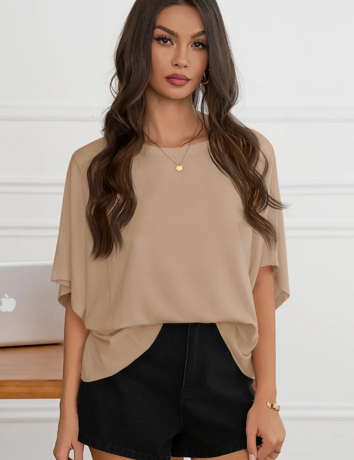Womens Khaki Oversized T Shirts 2