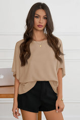 Womens Khaki Oversized T Shirts 2