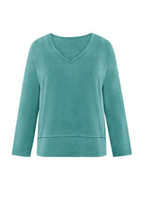 Womens Lake Blue Long Sleeve T Shirts 3