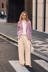 Womens Lavender Casual Work Blazers 1