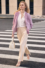 Womens Lavender Casual Work Blazers 3
