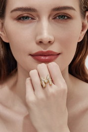 Womens Letter M Initial Rings 1