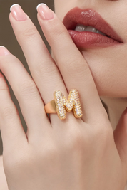 Womens Letter M Initial Rings | CicyBell
