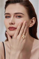 Womens Letter A Initial Rings 1