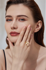 Womens Letter A Initial Rings 1