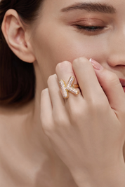 Womens Letter K Initial Rings 1