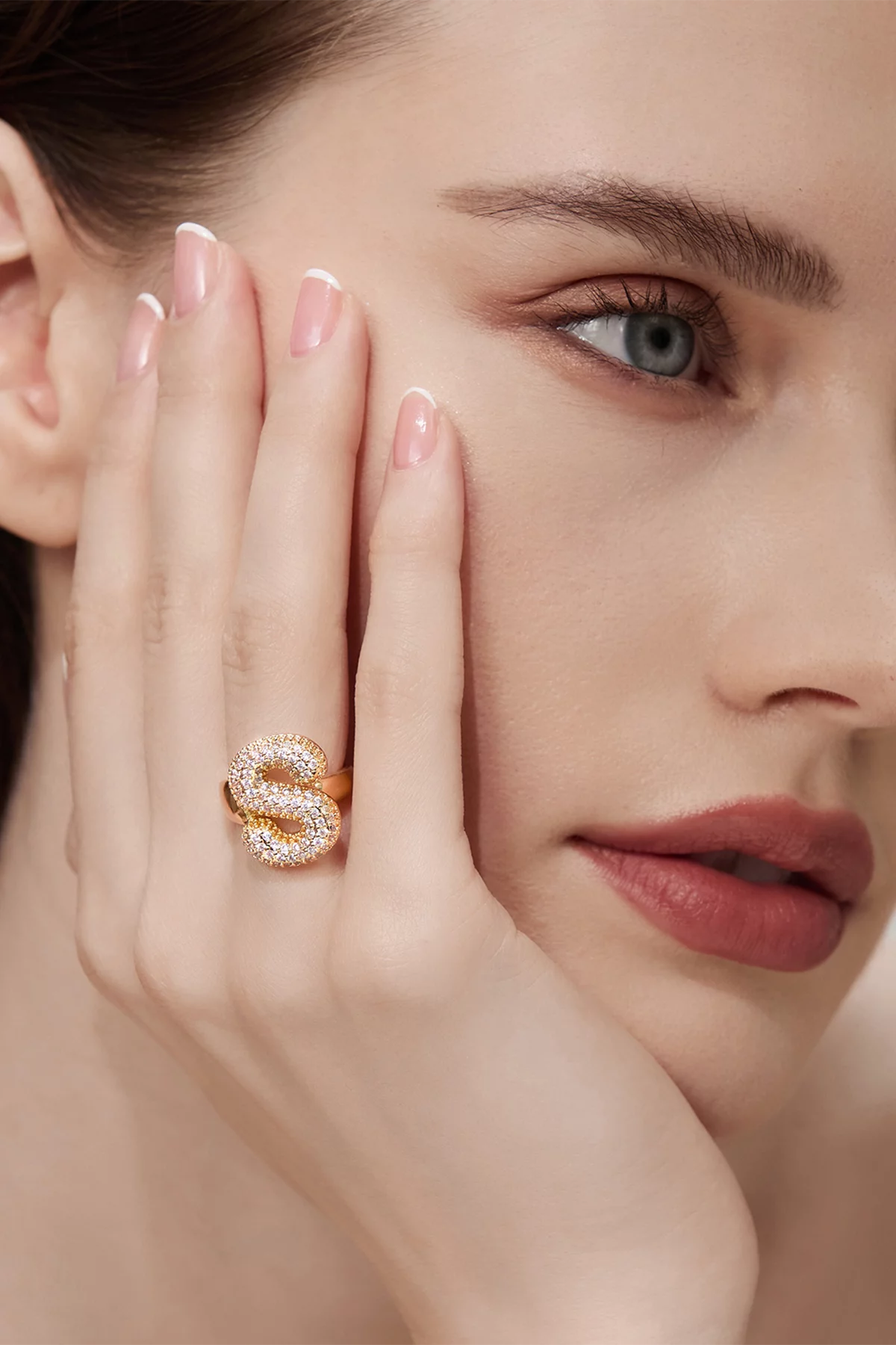 Womens Letter S Initial Rings 2