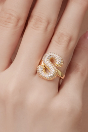 Womens Letter S Initial Rings | CicyBell
