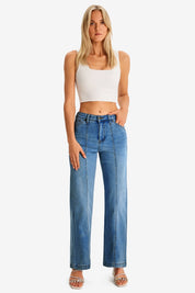 Womens LightBlue Wide Leg Jeans