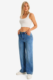 Womens LightBlue Baggy Fit Jeans
