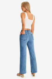 Womens Light Blue Wide Leg Jeans | CicyBell