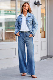 Womens LightBlue Loose Fit Jeans