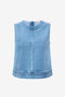 Womens Light Blue Denim Vest 2