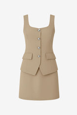 Womens Light Khaki Summer 2 Piece Outfits | CicyBell