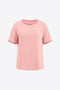 Womens Light Pink Summer Crew Neck T Shirts 2
