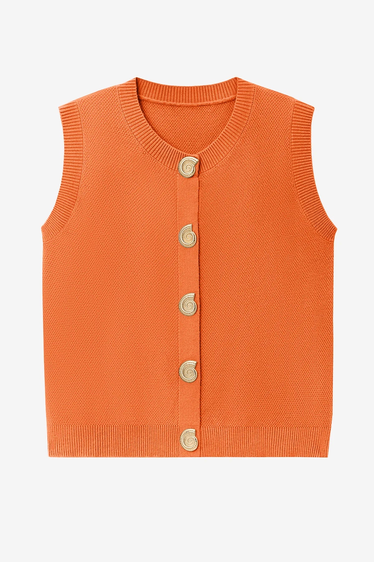 Womens Orange Cropped Sweater Vest | CicyBell