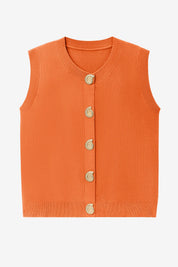 Womens Orange Cropped Sweater Vest | CicyBell