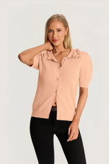 Orange Ruffle Peter Pan Collar Cardigan Sweater 3