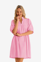 Womens Pink V Neck Dress | CicyBell