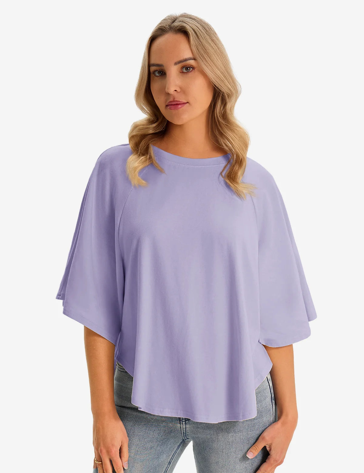 Womens Purple Summer Oversized T-shirts 1