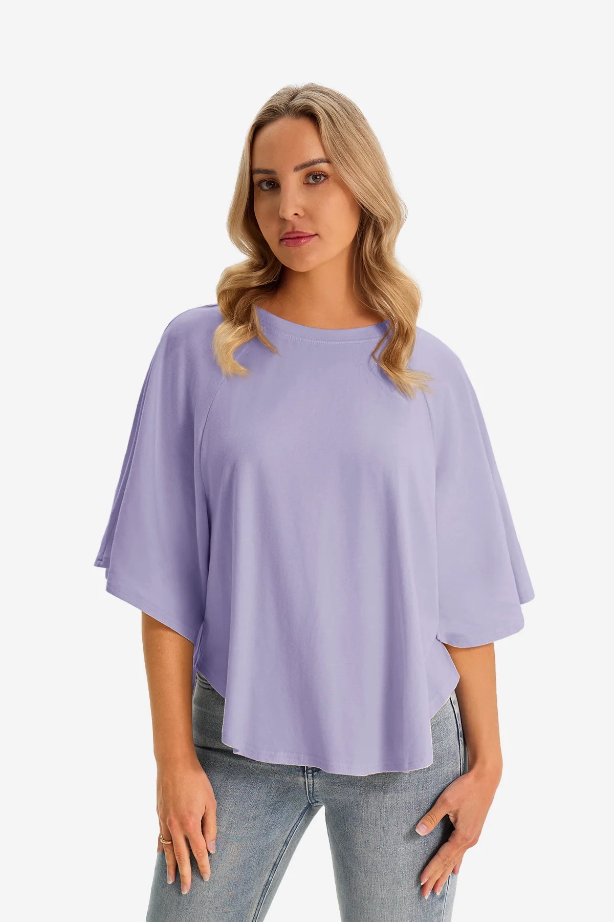 Womens Purple Summer Oversized T-shirts 1