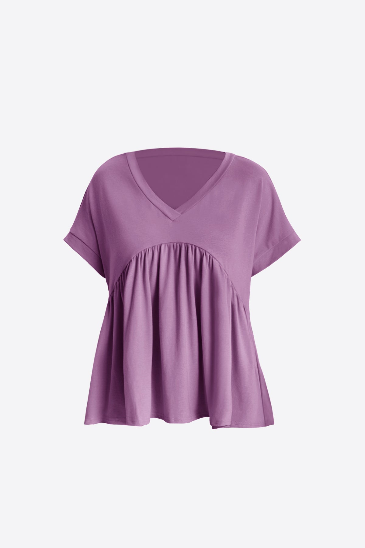 Womens Purple Summer Peplum Tops | CicyBell