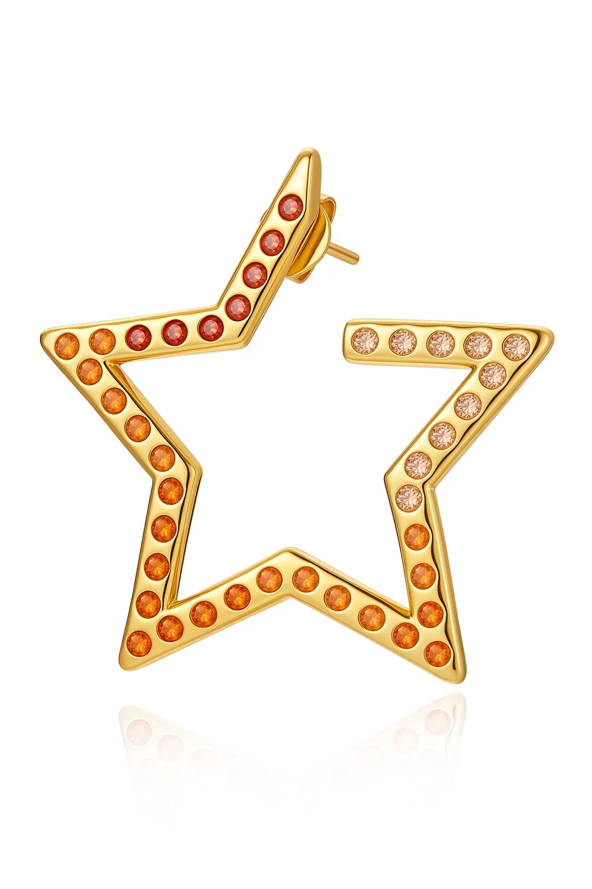 Women Red Hollow Star Earring | CicyBell