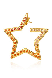 Women Red Hollow Star Earring | CicyBell