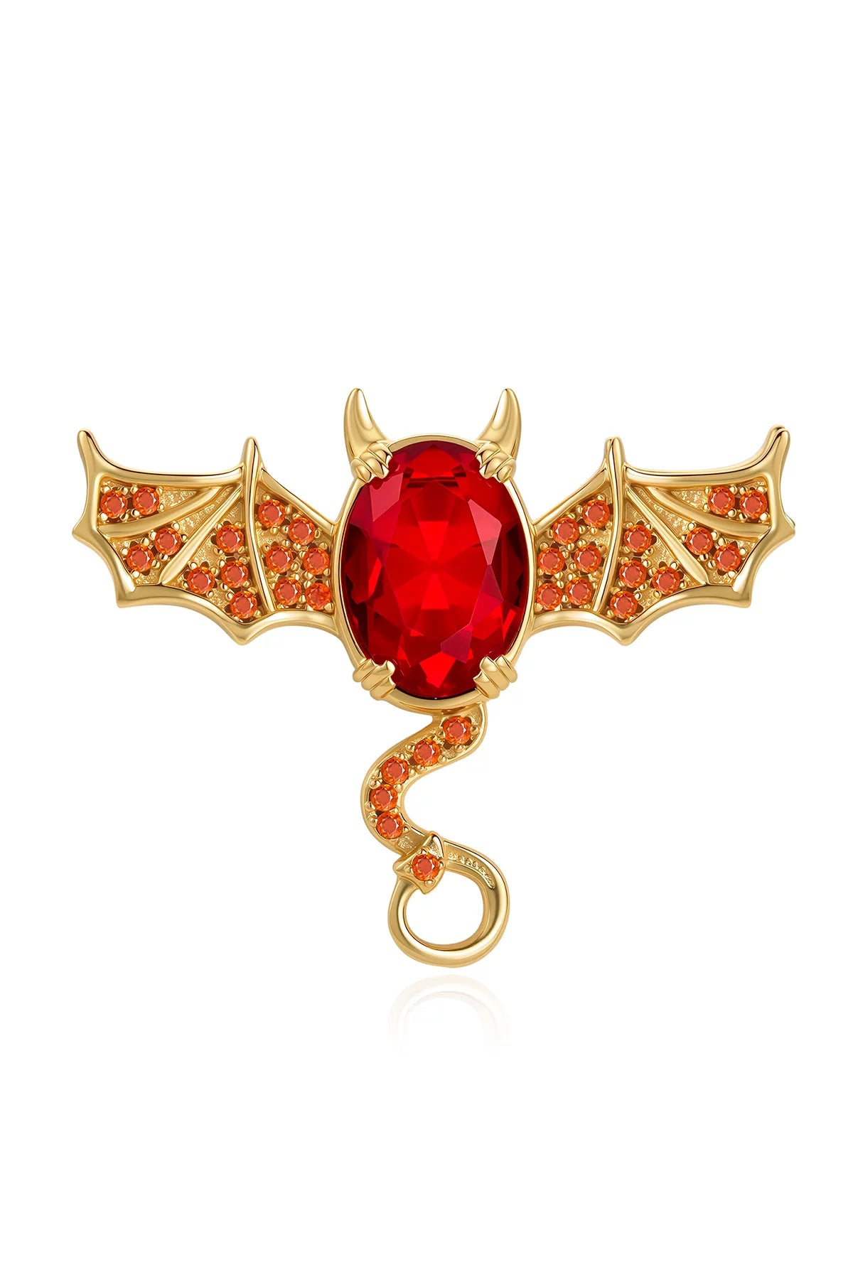 Womens Red Gold Halloween Brooch 3