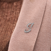 Womens Letter S Gold Brooch Pins 1