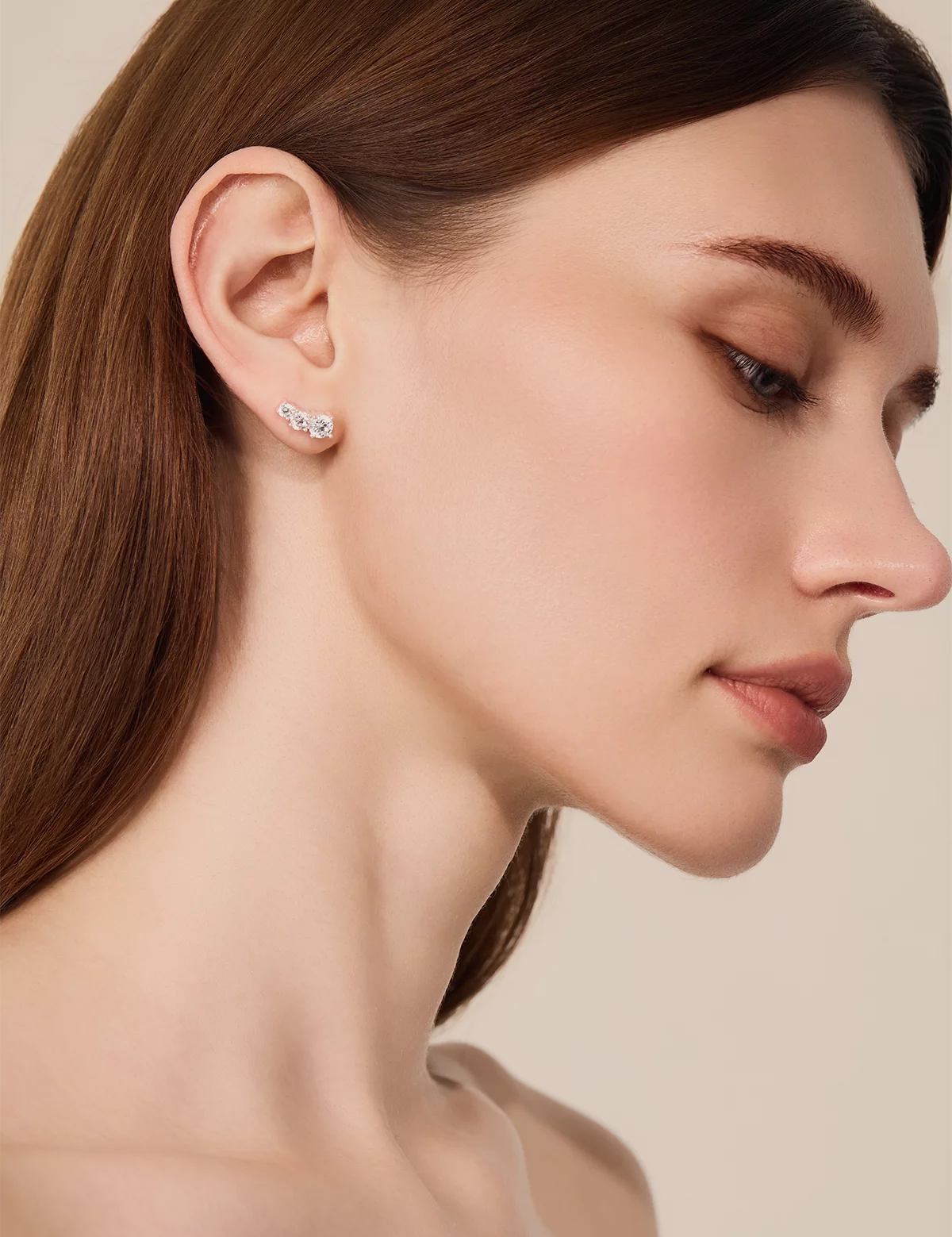 Womens Silver 18k Gold Plated Stud Earrings 2