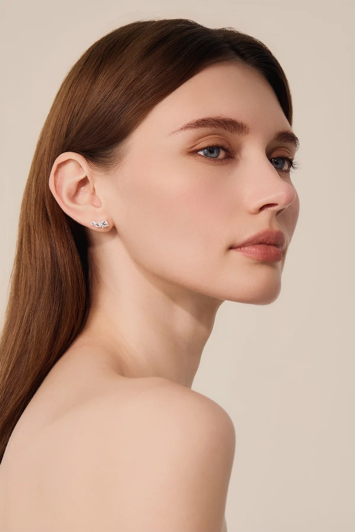 Womens Silver 18k Gold Plated Stud Earrings 3