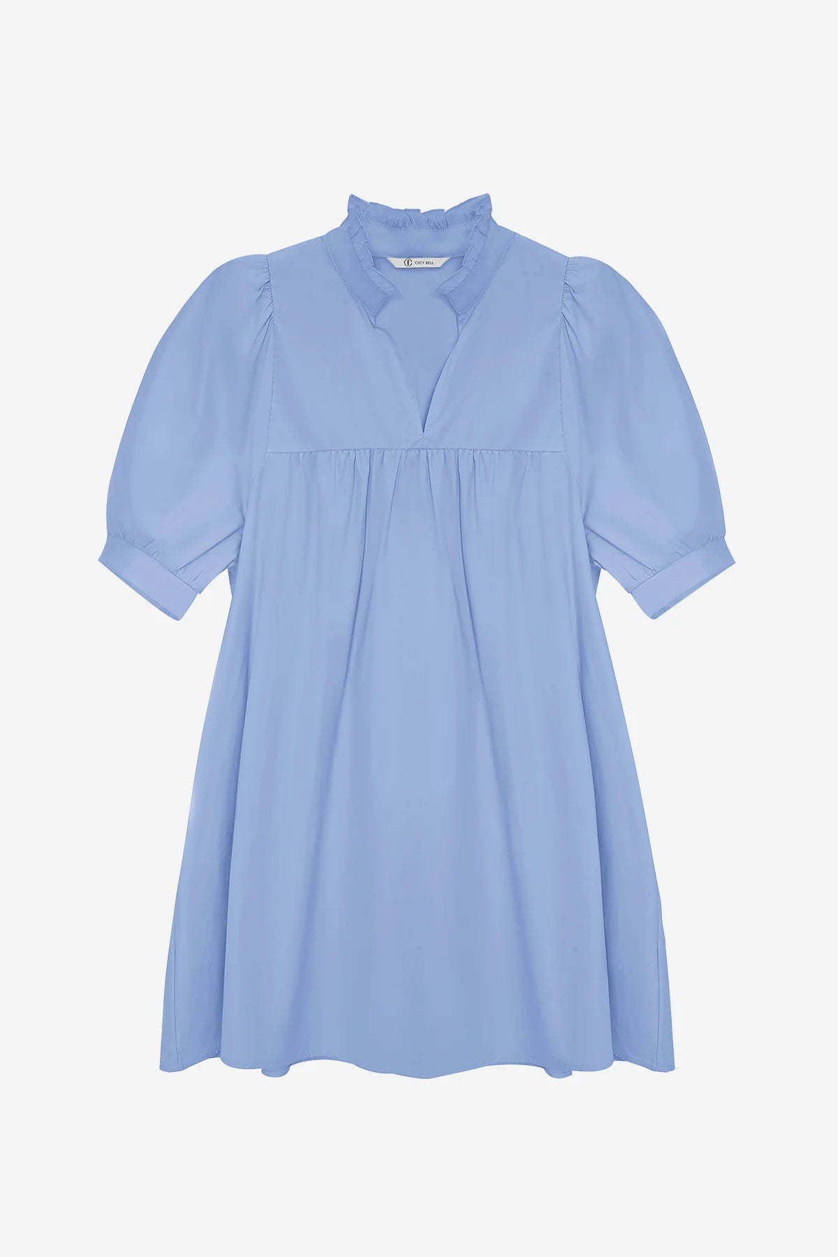 Womens Sky Blue V Neck Dress | CicyBell