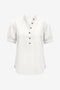 Womens White Puff Short Sleeve Blouses 2