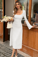 Womens White Sweater Dress 2