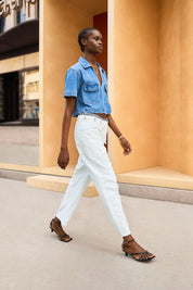 Womens White Wide Leg Jeans 2