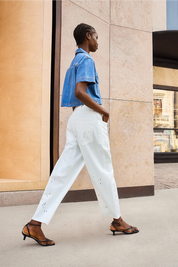 Womens White Wide Leg Jeans 3