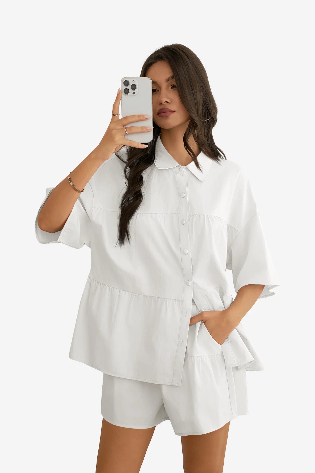 Womens White 2 Piece Outfits 1