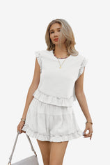 Womens White Pajamas Lounge Sets