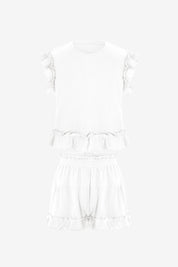 Womens White Pajamas Lounge Sets | CicyBell